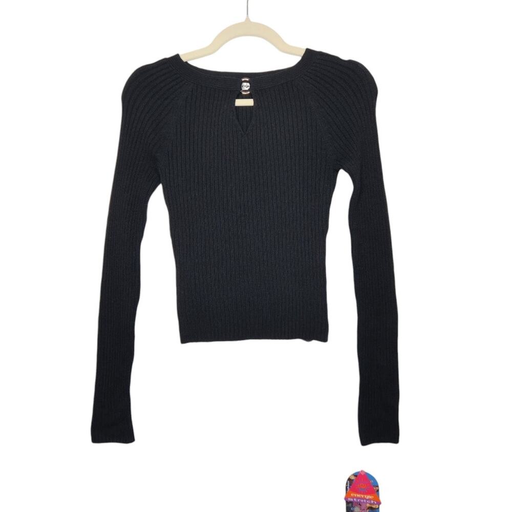 NWT Vintage y2k Energie Ribbed Long Sleeve Fairy Whimsy Goth Emo Fall Autumn